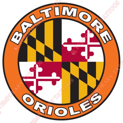 Baltimore Orioles Customize Temporary Tattoos Stickers NO.1422